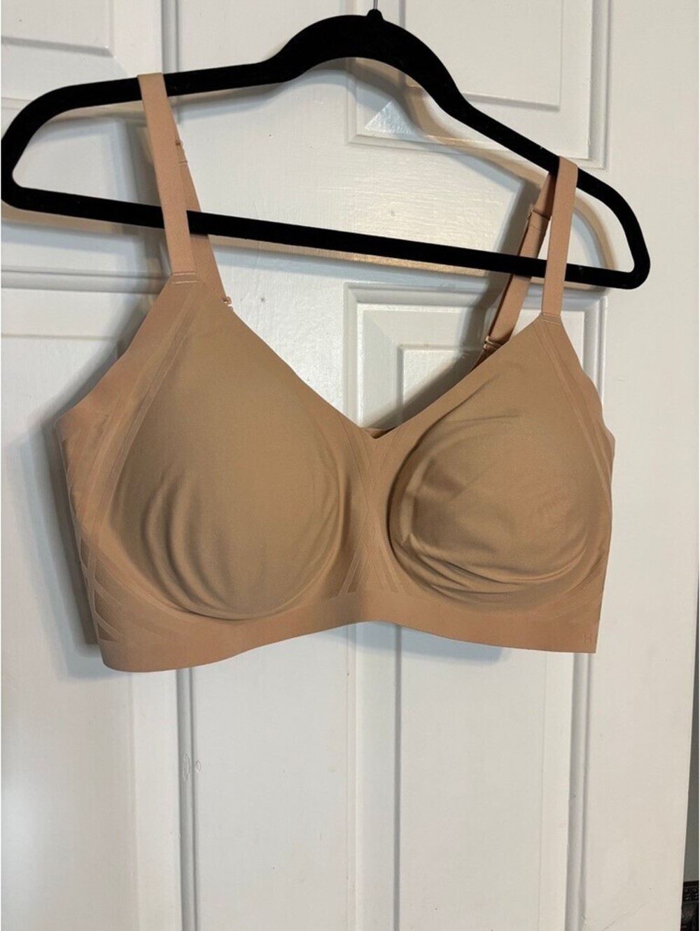 Honeylove Wireless Support Bra Size 2X Nude Tan Seamless Smoothing